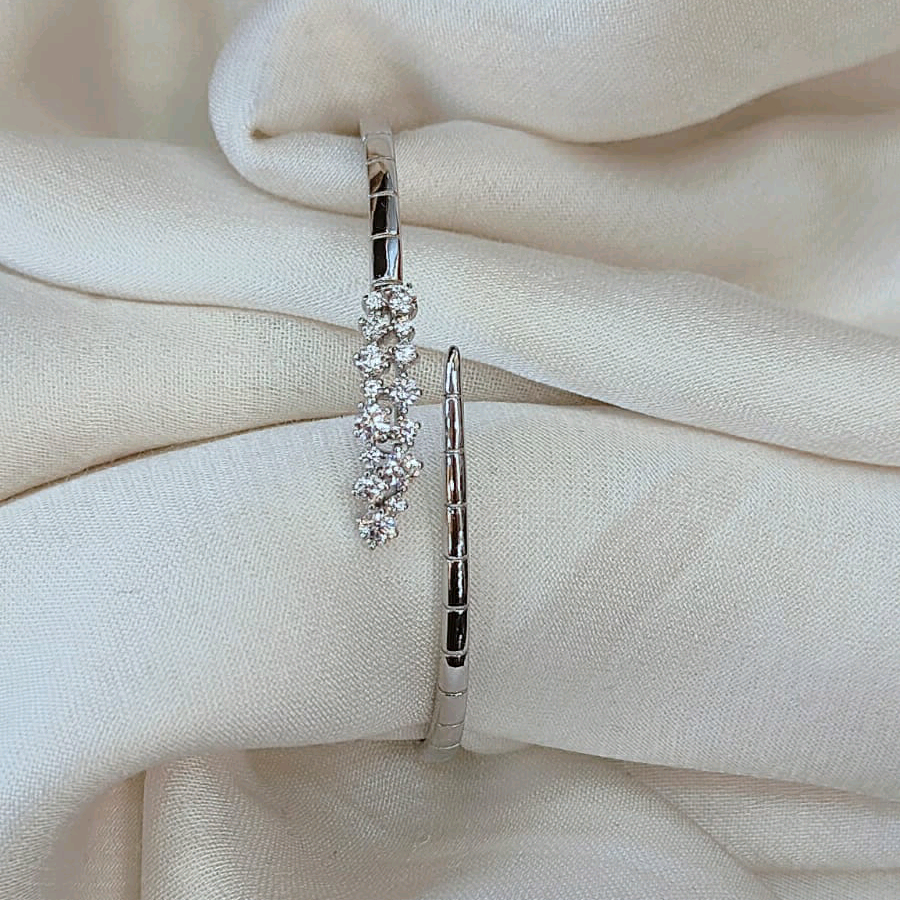 Crystalline Silver Bracelet 